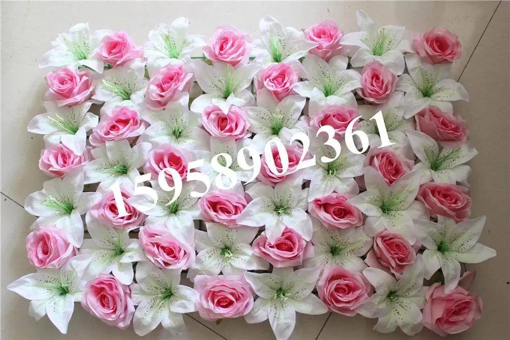

SPR EMS Free Shipping 10pcs/lot penoyflower wall Artificial silk rose flower decorations wedding backdrop decoration road lead