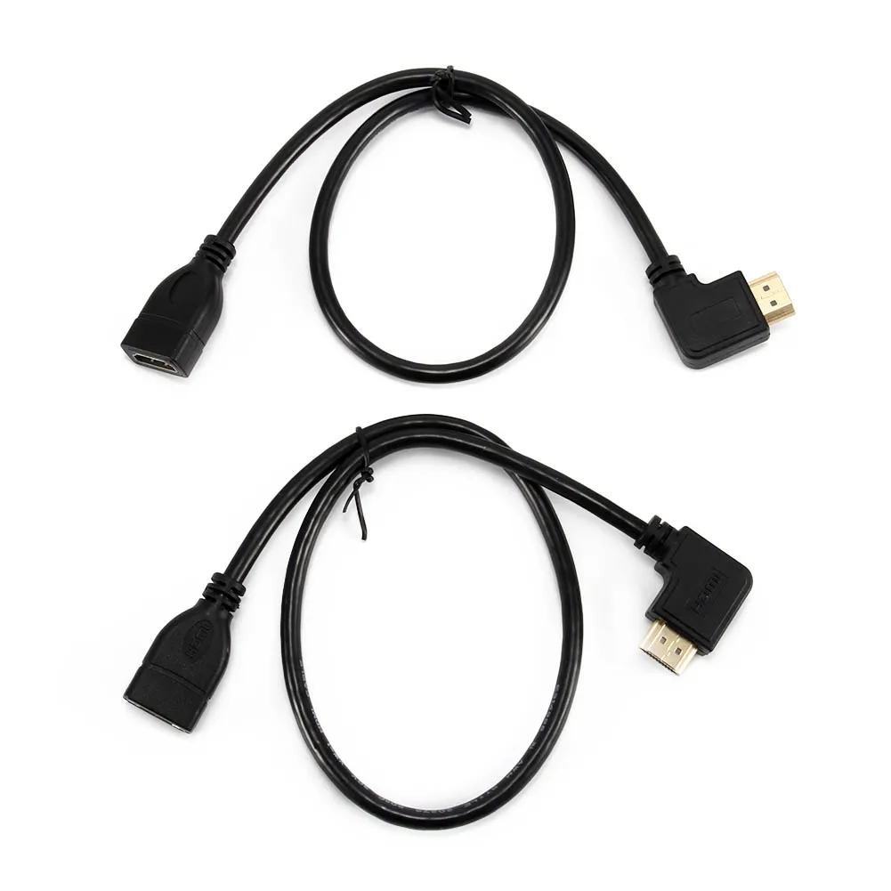 Переходник с 15/50 см 4K HDMI штекер гнездо адаптер 1080P правой/левой стороны удлинитель