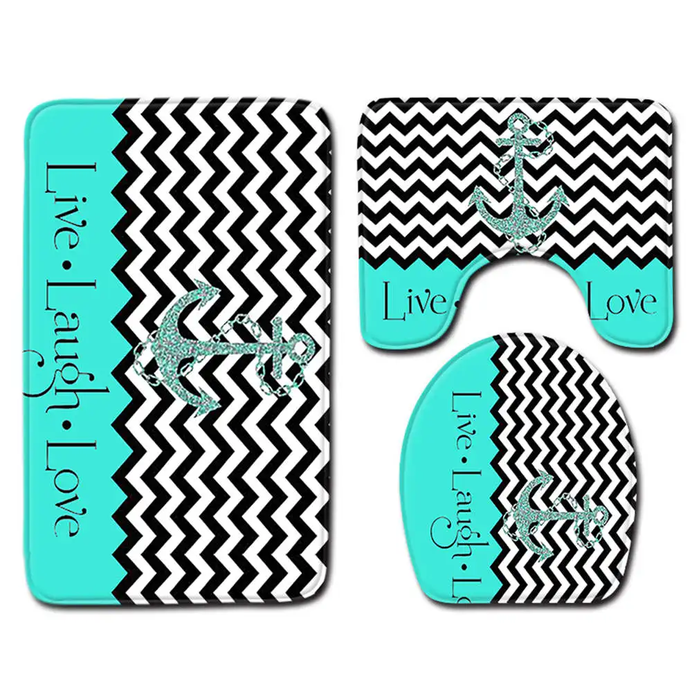 3 шт. фланелевые противоскользящие ковровые покрытия для унитаза|Коврики ванной|