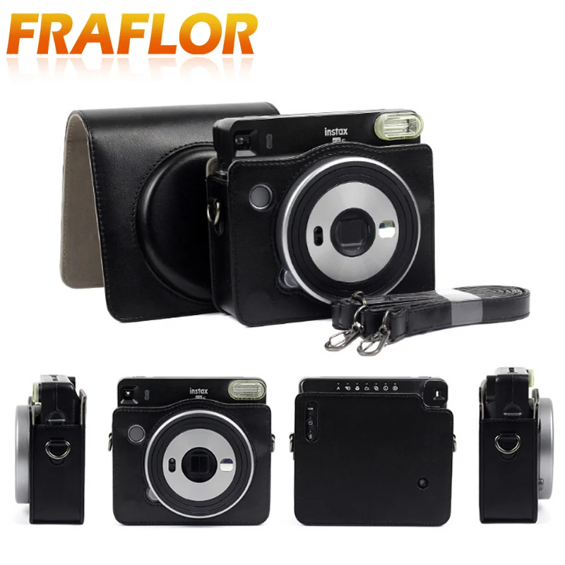 Прозрачный чехол из искусственной кожи и ПВХ для Fuji Fujifilm Instax SQ 6 SQ6|Сумки