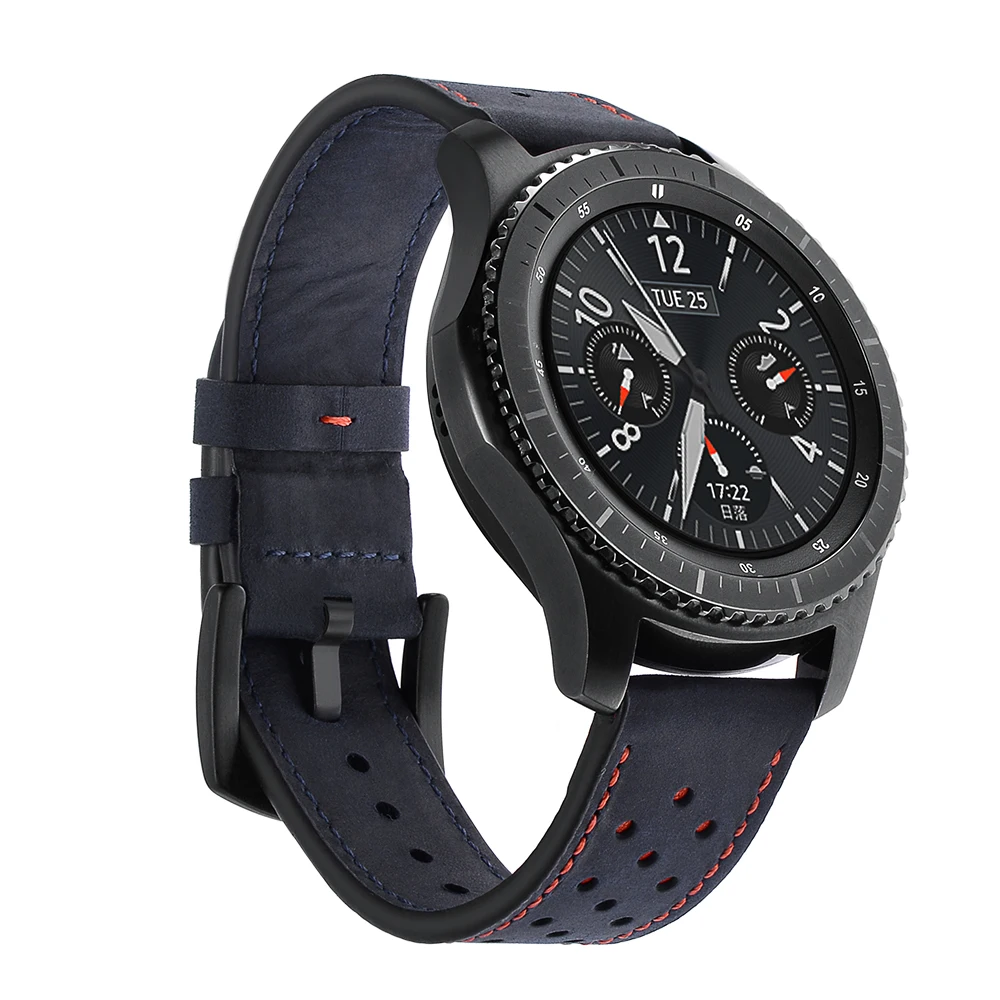 Для samsung gear S3 Frontier/классический ремешок для часов из натуральной кожи, сменный браслет, браслет для samsung Galaxy Watch 46 мм