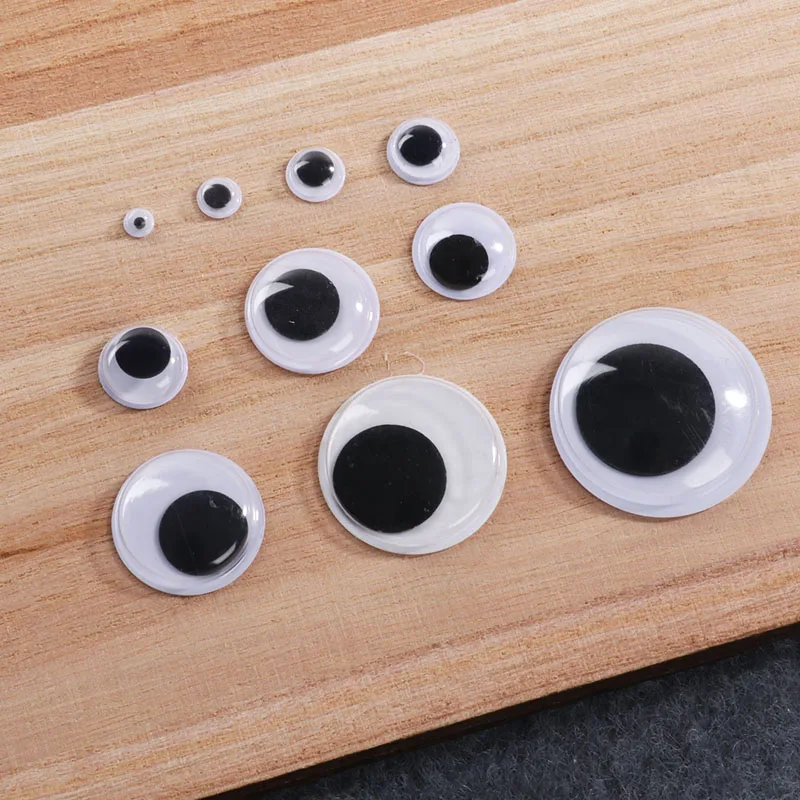 Not Self-adhesive Wiggle eyes 4mm-30mm Dolls Eye DIY Craft G