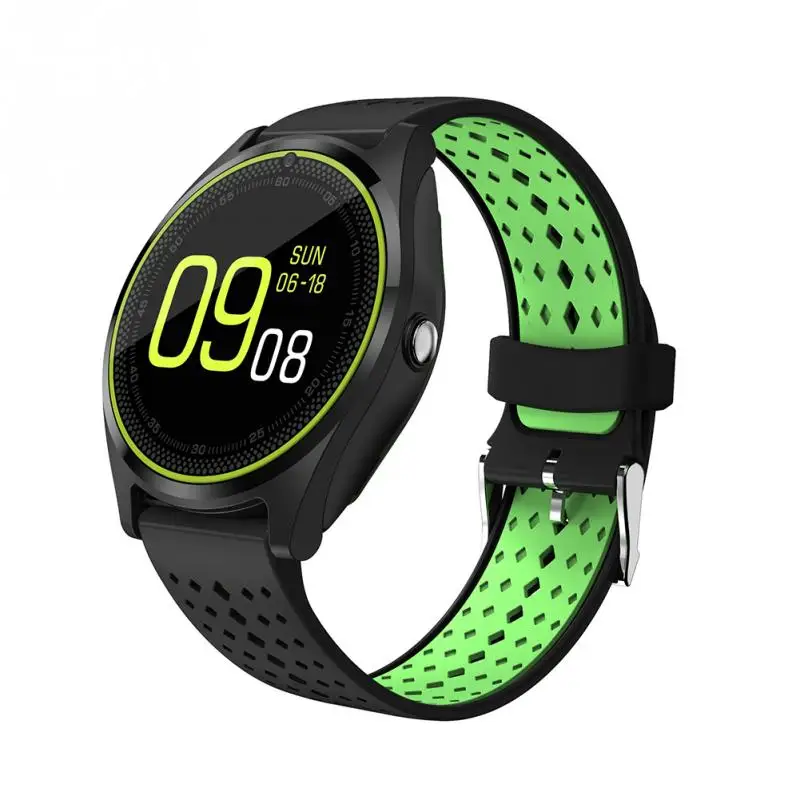 High Quality V9 Round Screen Smart Watch GPS Positioning Bluetooth Camera Sleep Monitor Pedometer Drop SHipping #0608 | Электроника