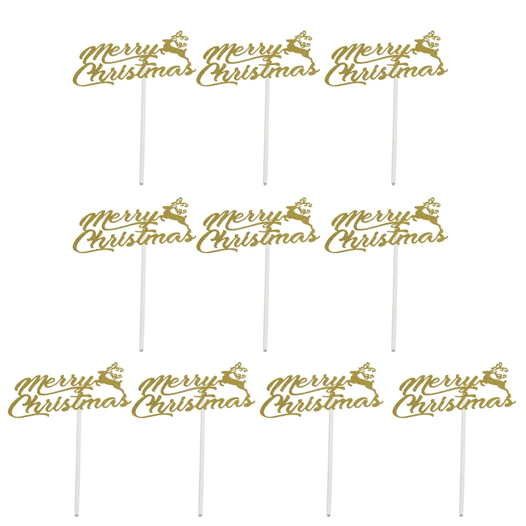 10 шт. Рождественский олень Лось праздничный свадебный торт фигурки жениха и