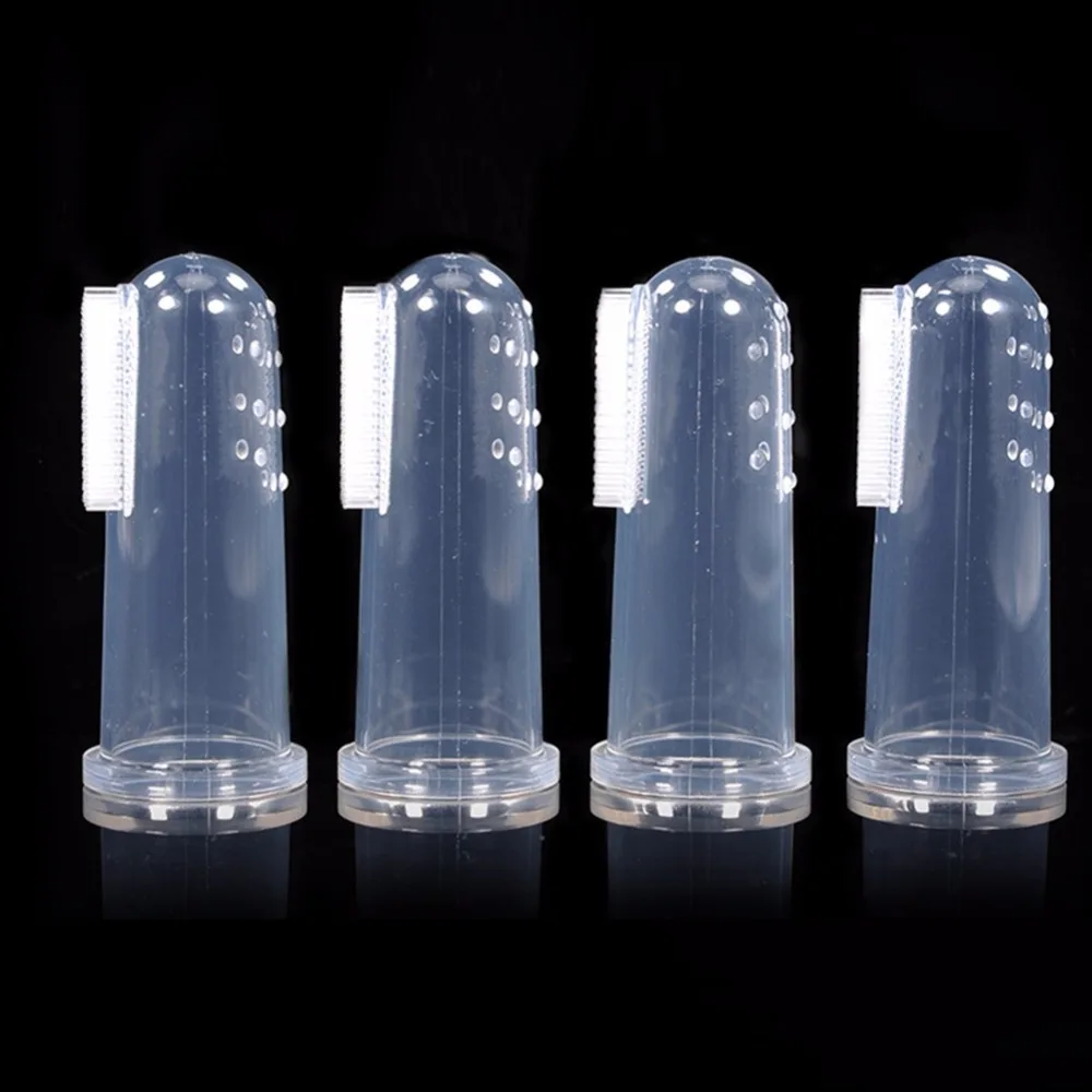 2 шт. супер мягкая силиконовая щетка для домашних животных кисть зубов Тедди