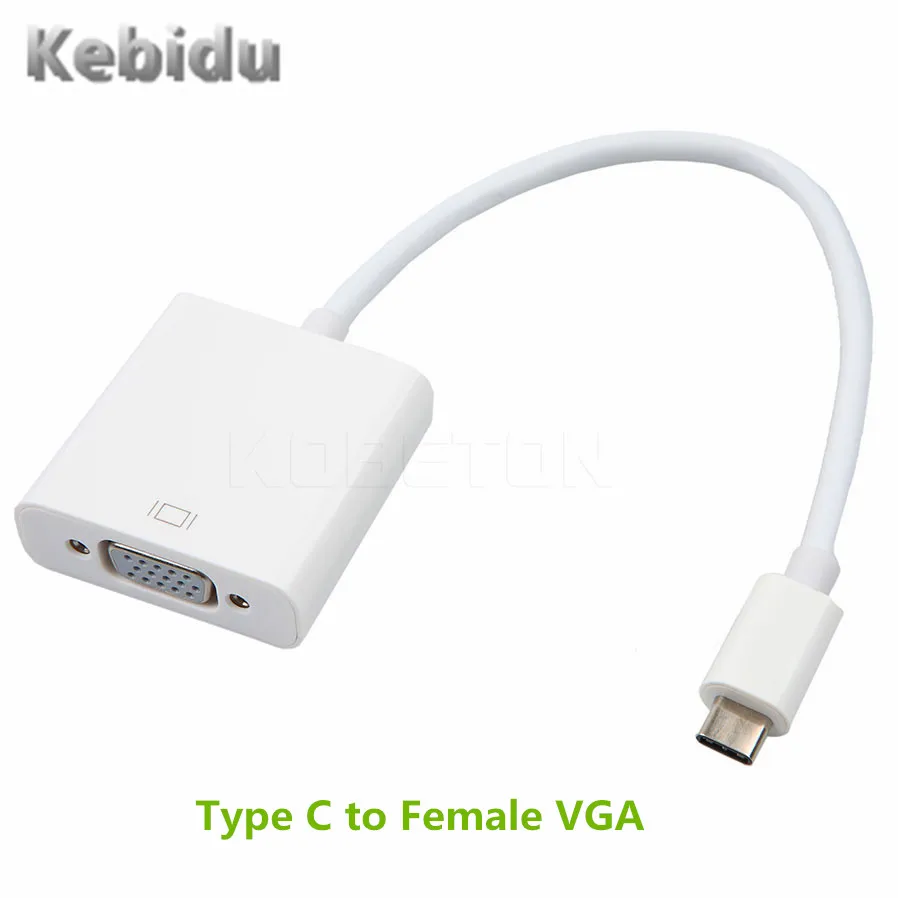 Кабель адаптер USB 3 1 Type C к VGA конвертер типа Папа для Apple Macbook 12 дюймов Chromebook