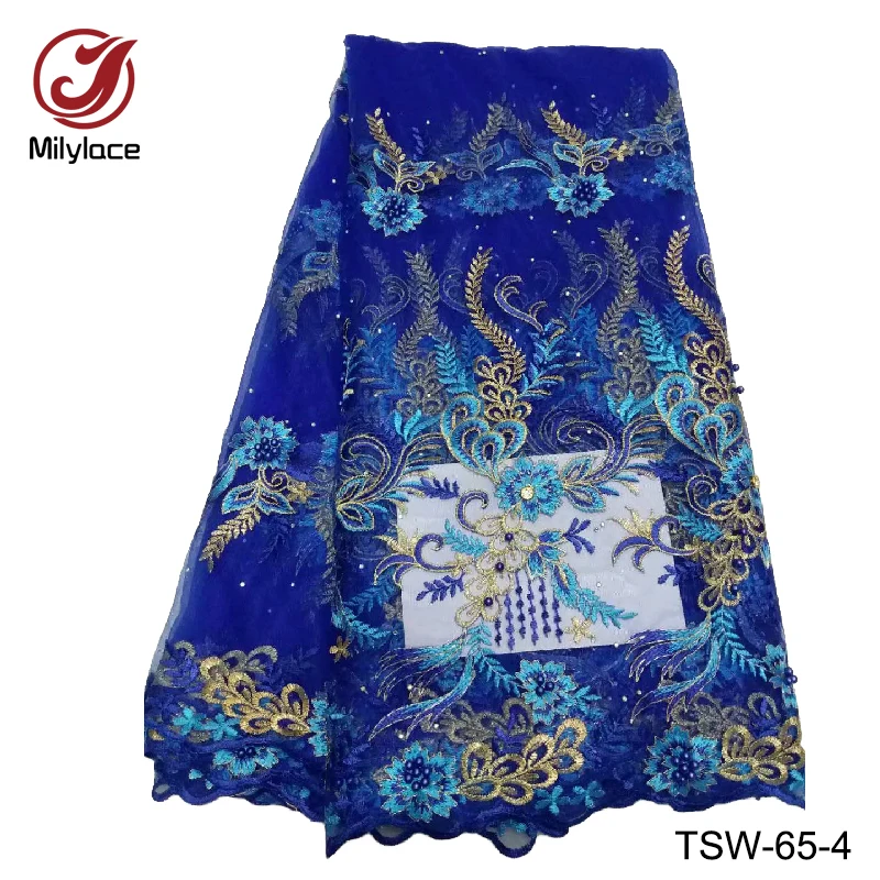 Nice quality African lace fabric with rhinestone french beaded tulle net for fairy lady dress TSW-65 | Дом и сад