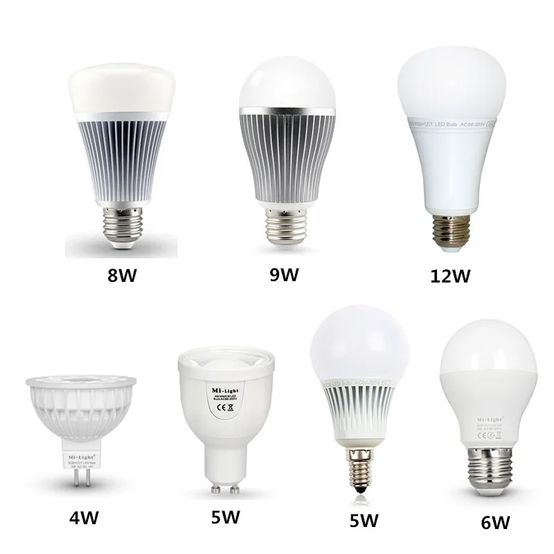 Mi Light с регулируемой яркостью RGBW RGBWW умная Светодиодная лампа RGB + CCT 4W 5W 6W 9W 12W