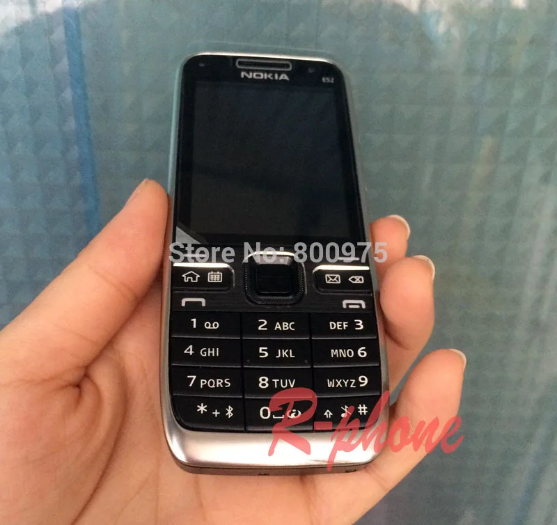 Восстановленное Nokia E52 3MP мобильный телефон Иврит Arabic Русская клавиатура мобильного телефона