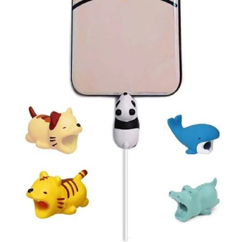 1 pcs Protector Cable Winder USB Cute Cartoon Animal Mobile Phone For iPhone Connector Accessory Dropshipping | Мобильные телефоны
