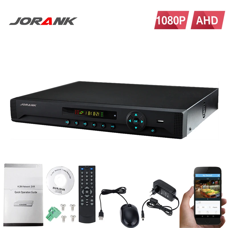 16-канальная система видеонаблюдения AHD DVR 1080P AHD-H 1920*1080 2.0MP NVR HVR 3 в 1 | Безопасность и