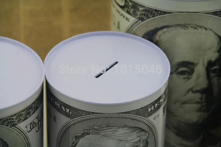 Free Shipping 1 X Tinplate US Dollar Style Coin Piggy Bank Only-In-Not-Out Money Box Deposit Large Storage | Дом и сад