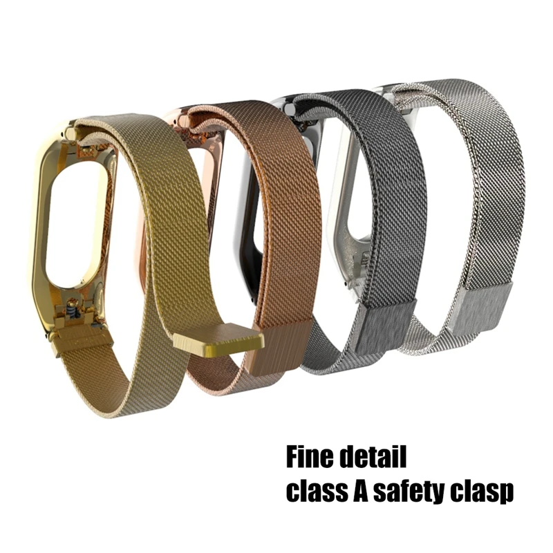 Металлический браслет mi lanese Loop для Xiaomi mi Band 4 Srtap mi Band 4 магнитный браслет из нержавеющей стали mi Band 3 ремешок для mi Band 3 полосы