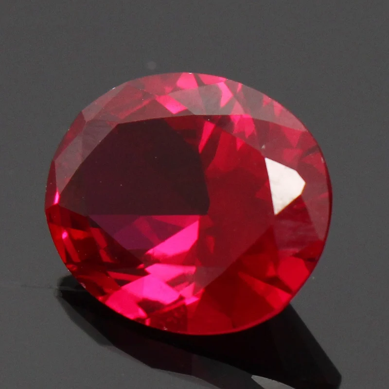 KiWarm 4.12CT гранат красный рубин 9X11 мм благородный Искусственный Имитация овальной огранки драгоценный камень DIY Ювелирные изделия свадебные декоративные поделки