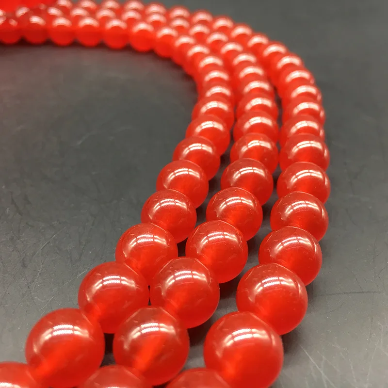 

Size 4 /6 / 8 /10/12 Mm Wholesale Natural Red Stone Red Smooth Round Carnelian Onyx Agat Quartz Loose Beads for Jewelry Making