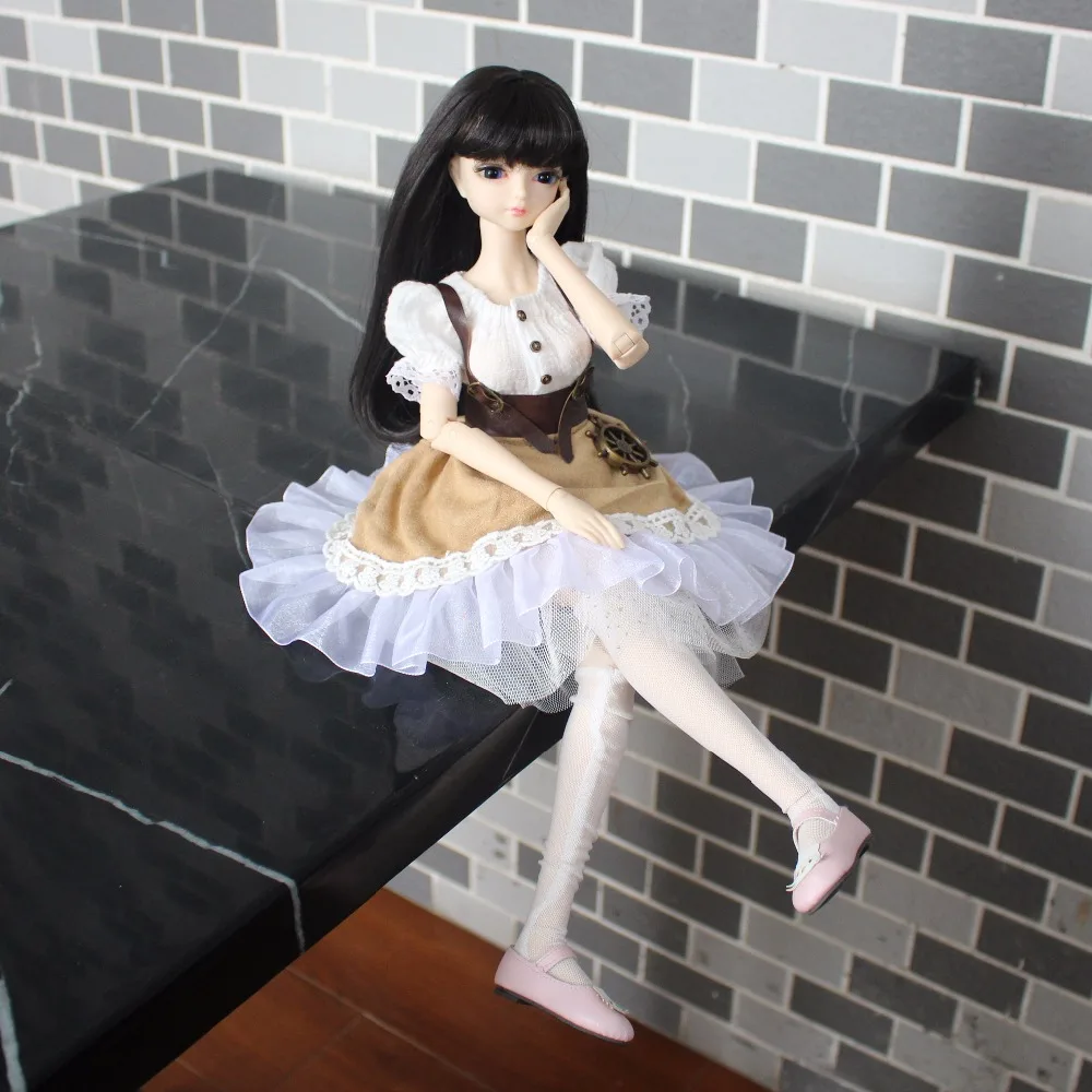DBS 1/4 bjd 45 см Кукольное платье белая рубашка пояс Кружевной Костюм принцессы