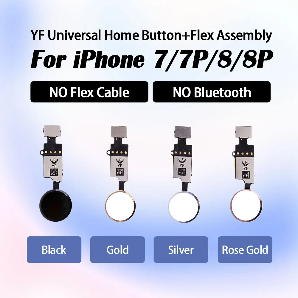 

Elekworld YF Universal Home Button+Flex Assembly for iPhone 7/7P/8/8P Return Back Not Include Touch ID Not Need Bluetooth