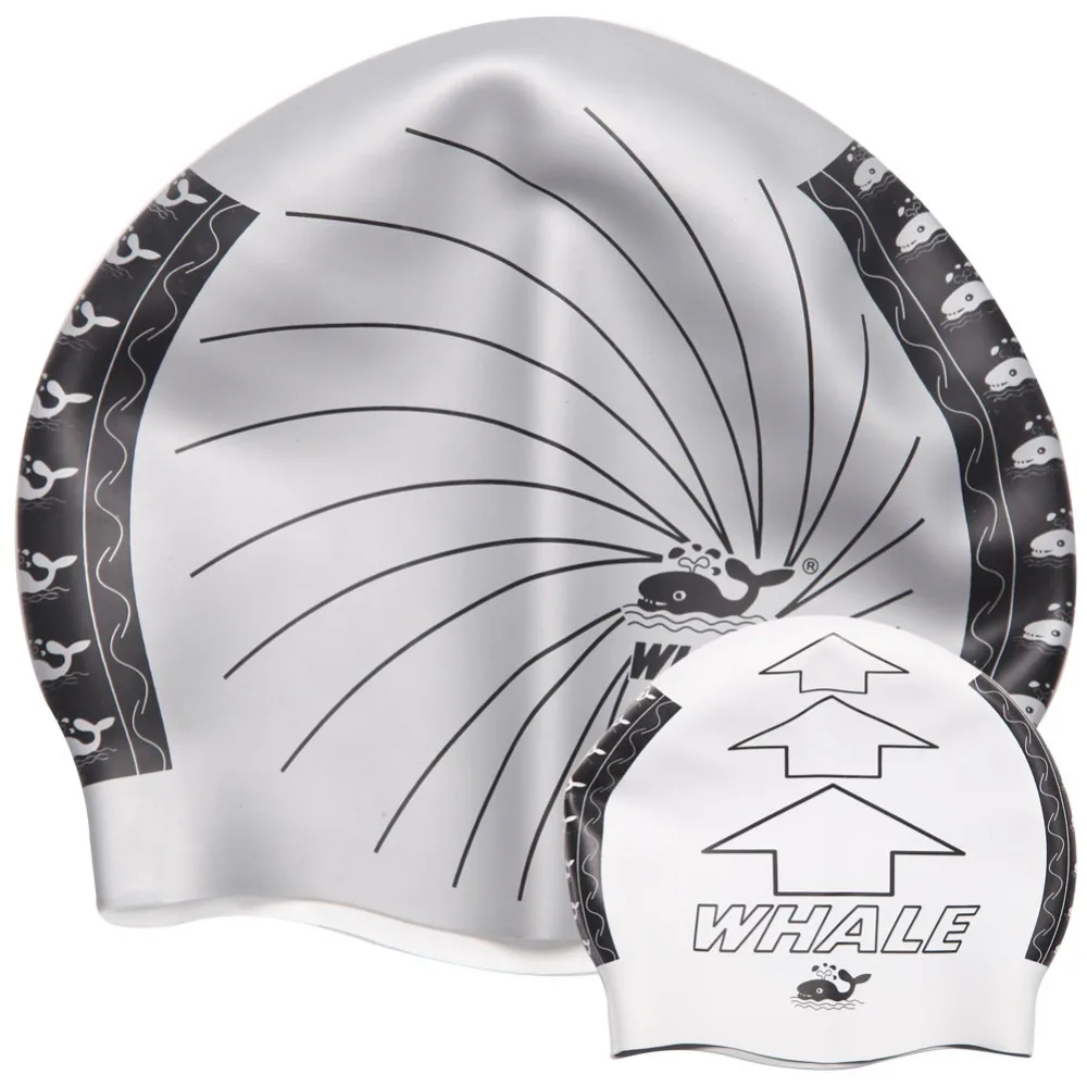WHALE Brand Free shipping bone swimming cap silicone swim caps for men women CAP800 | Спорт и развлечения