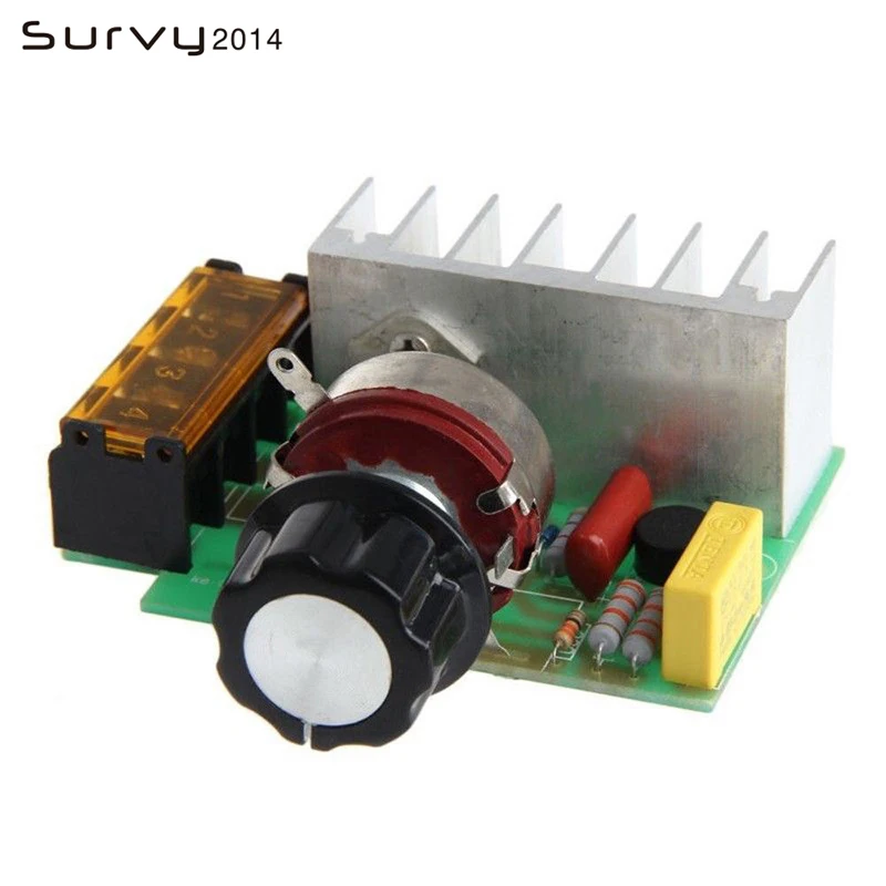 Регулятор напряжения SCR высокого качества AC 220V 4000W с функцией диммирования, регулировки скорости и термостатом для Arduino.