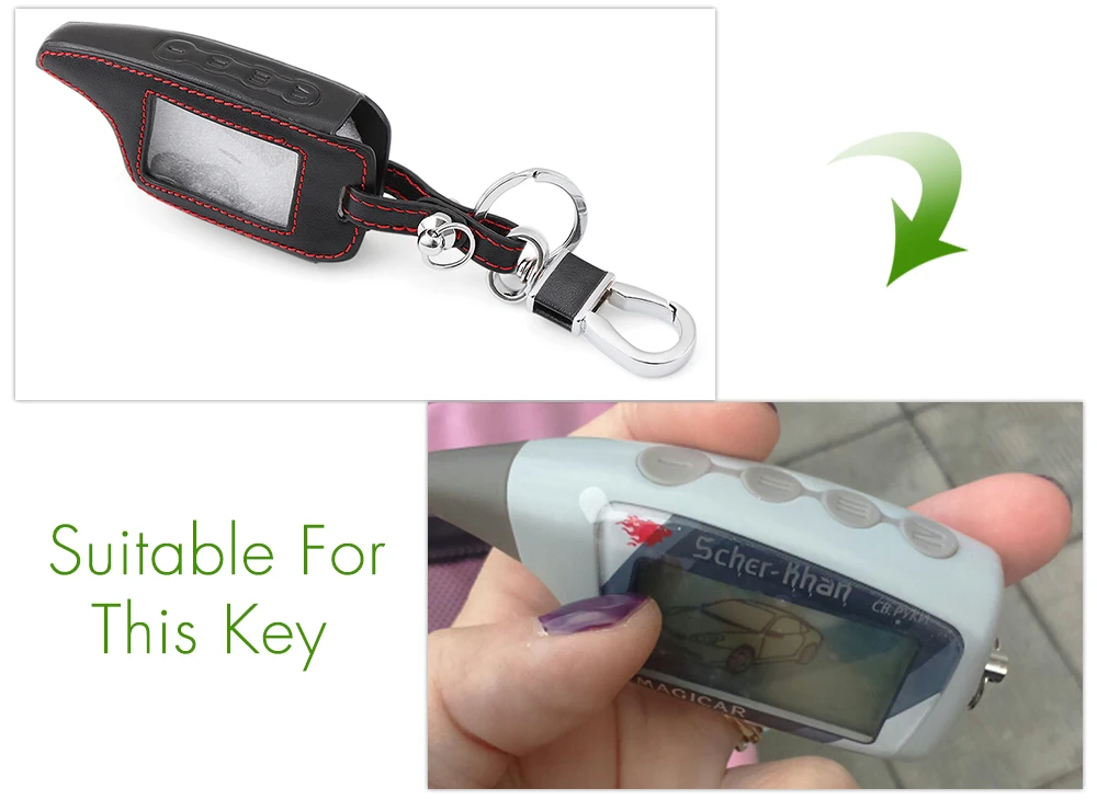 Magicar 5 двухсторонний автомобильный кожаный чехол для сигнализации подходит