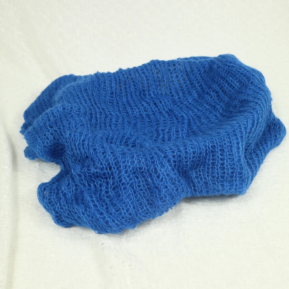 Stretch Knit Acrylic Mohair Wraps 150x50cm 5 pcs/Lot Mix Color Newborn Photography Baby Shower Gift Props | Мать и ребенок