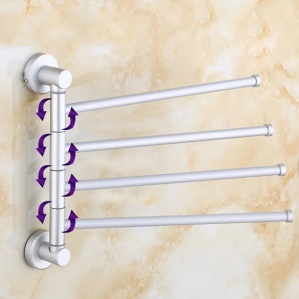 Алюминиевая вешалка для полотенец настенный держатель в ванную комнату 4