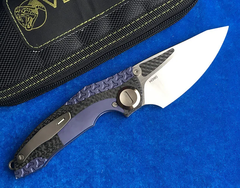 VENOM Броня складной нож для ежедневного использования, M390 лезвие titanium CF Флиппер открытый кемпинг охотничьи ножи выживания карман кухонный Фруктовый нож для повседневного использования, инструмент