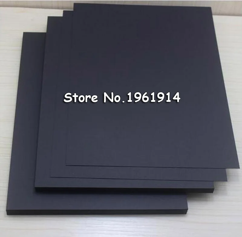 

230gsm A4 size Vintage Blank Black Kraft Paper Notes Card DIY Graffiti Painted 50pcs