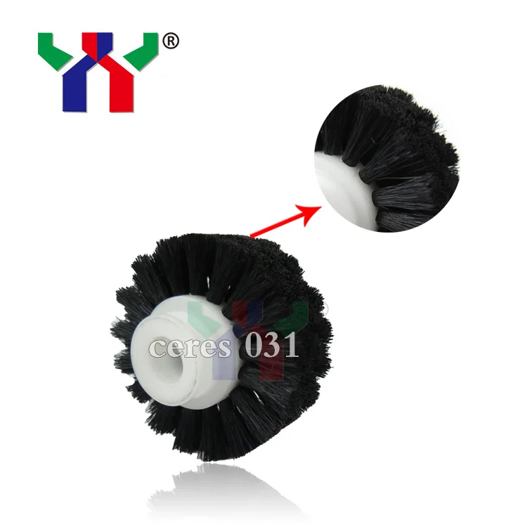 10 pcs/pack ceres 031 Print Area Brush Wheel for Kaonao Machine Black 12*60*35mm | Cartridge Chip