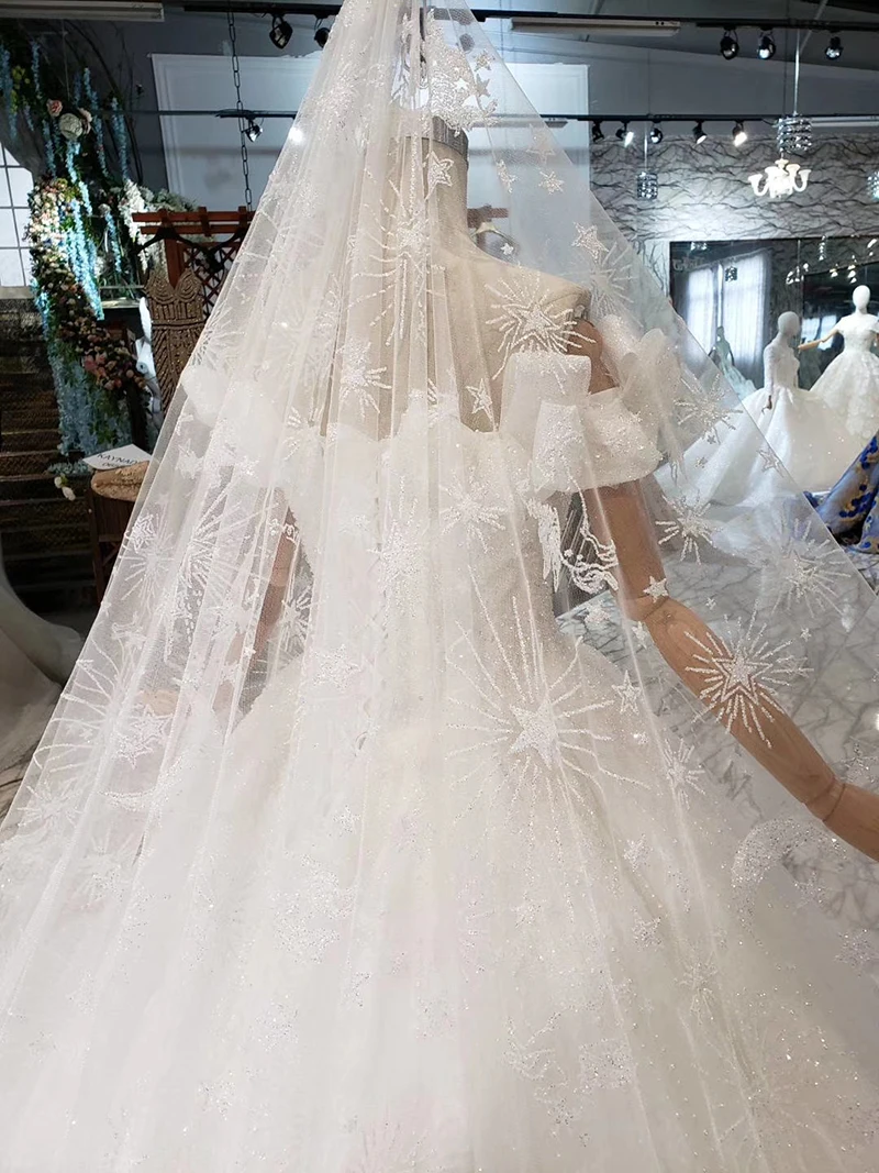 HTL274 Vestido de noiva 2020 модные платья для девочек на свадьбу с открытыми плечами 3D цветы