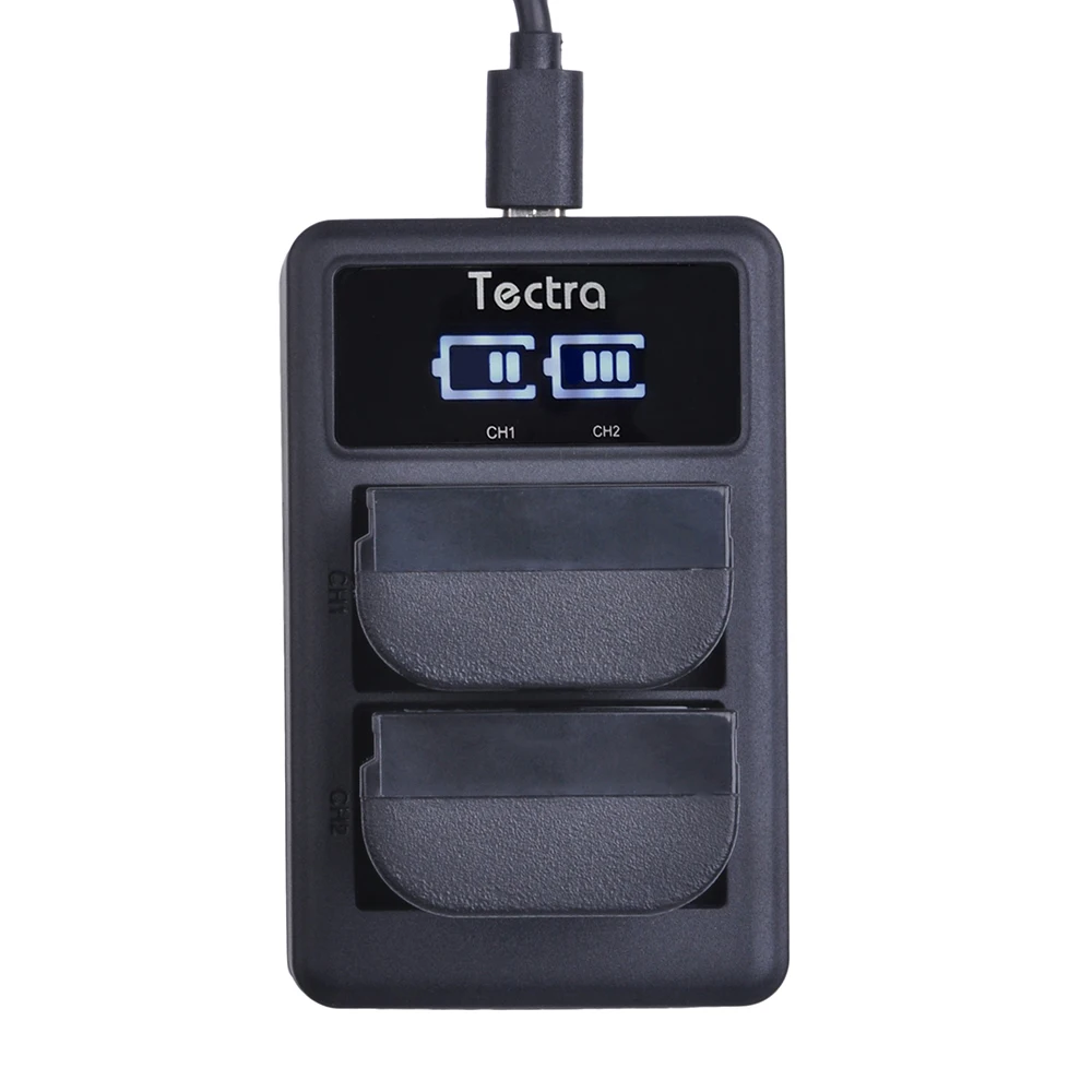 Tectra LP-E6 LP E6 LP-E6N светодиодный дисплей 2-портовое Зарядное устройство USB для камеры