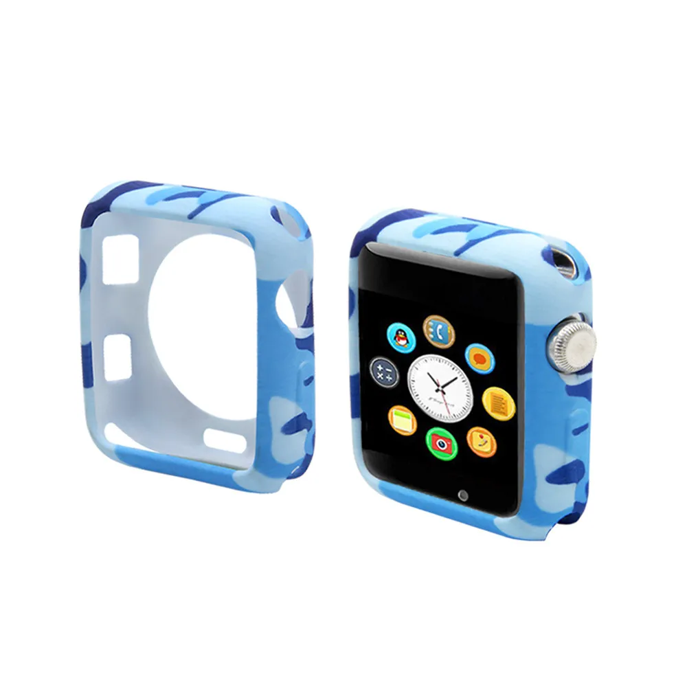 Спортивный защитный ремешок для часов 42 38 мм чехол Apple Watch мягкий силиконовый