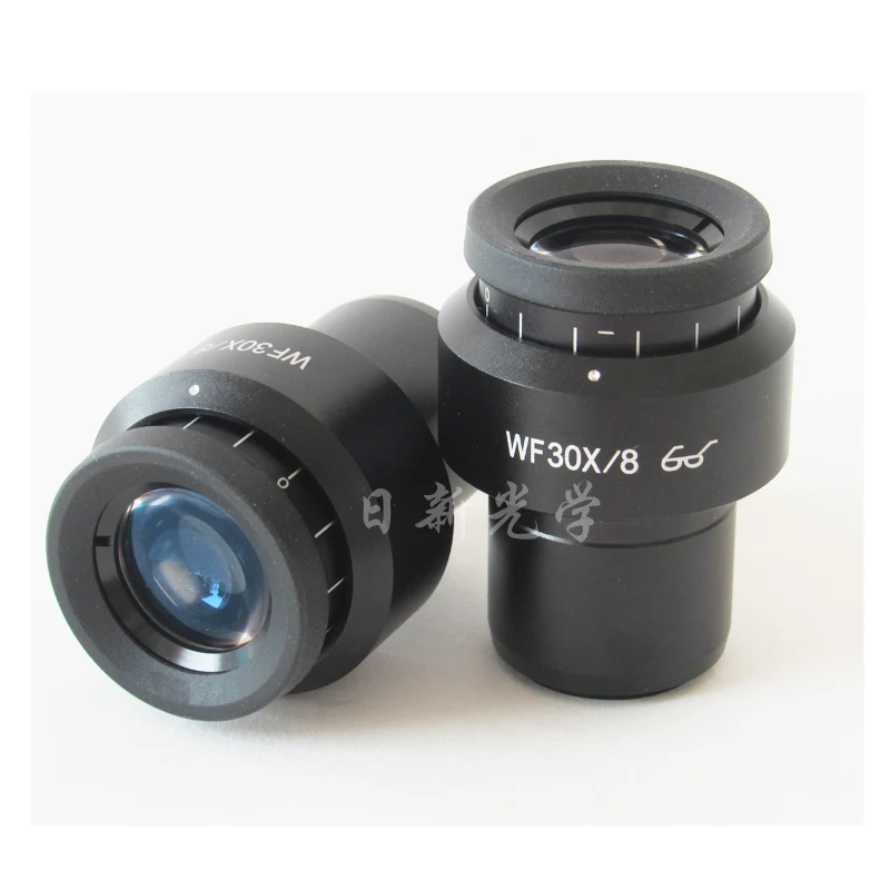 

WF30X 8mm Zoom Adjustable Lab Stereo Biological Microscope High Eyepoint Eyepiece Optical Lens with Mounting Size 30mm