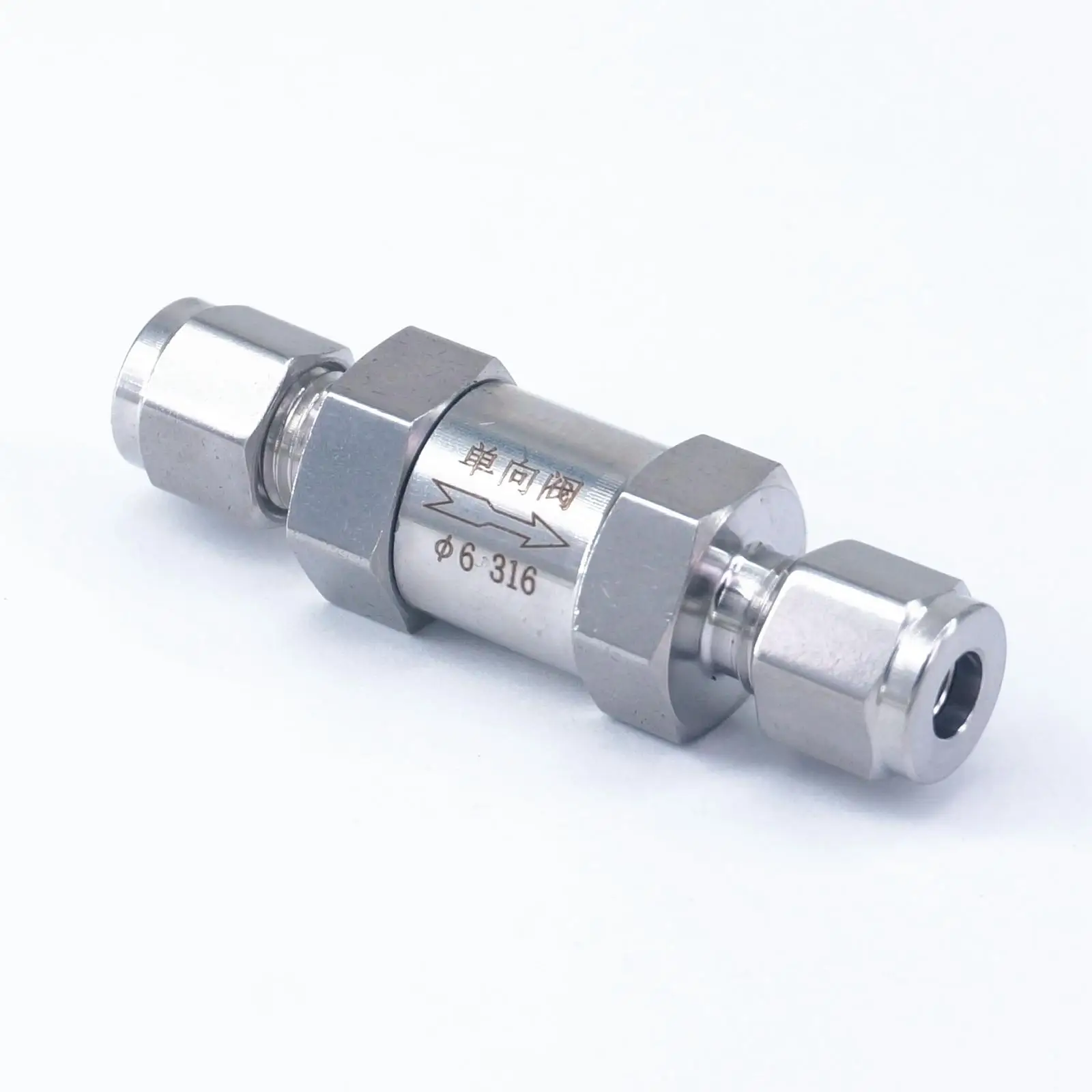 Fit 6mm OD Tube SS316 One Way Non-return Valve Check Water Gas Oil Обустройство дома