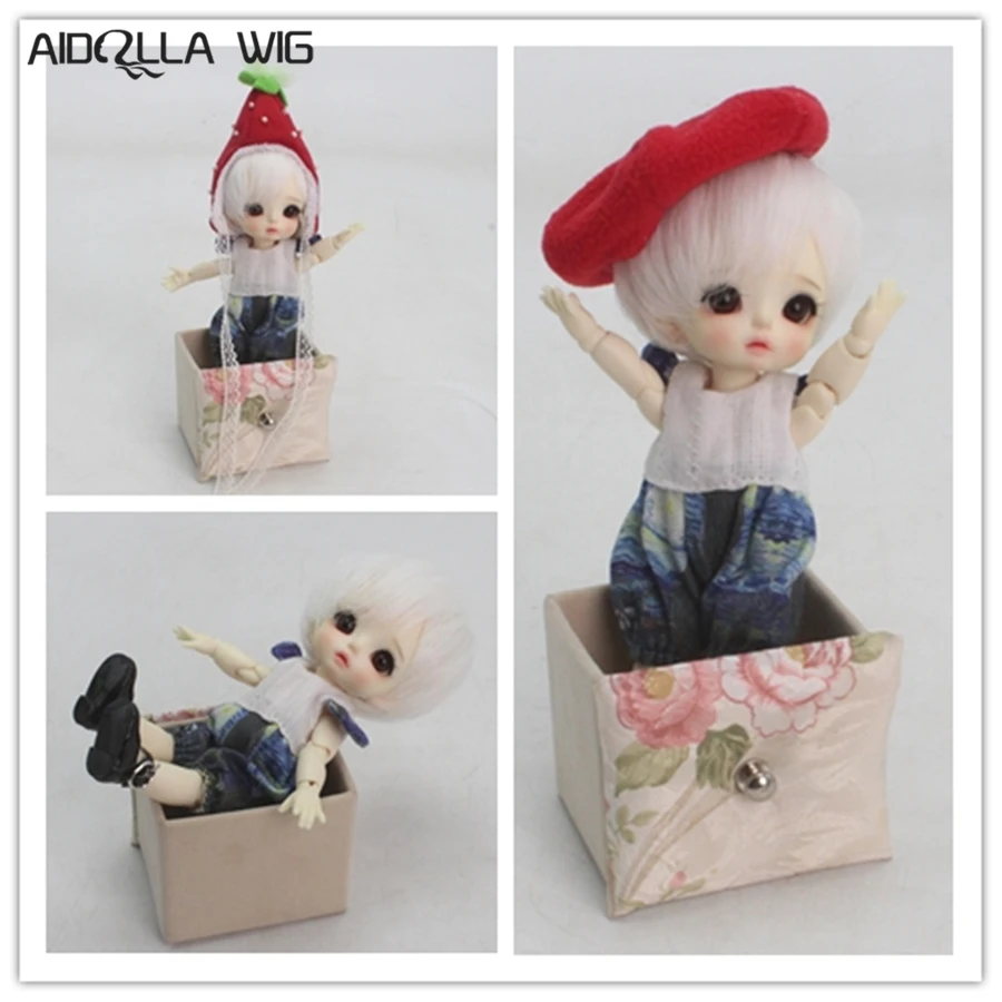 

Aidolla BJD Wig 100% High quality high temperature fiber Fashion short hair SD wig 5 colors to choose from 1/8 5-6 inch
