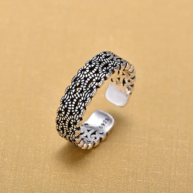 

Silver Color Hand Open Finger Rings For Women Jewelry