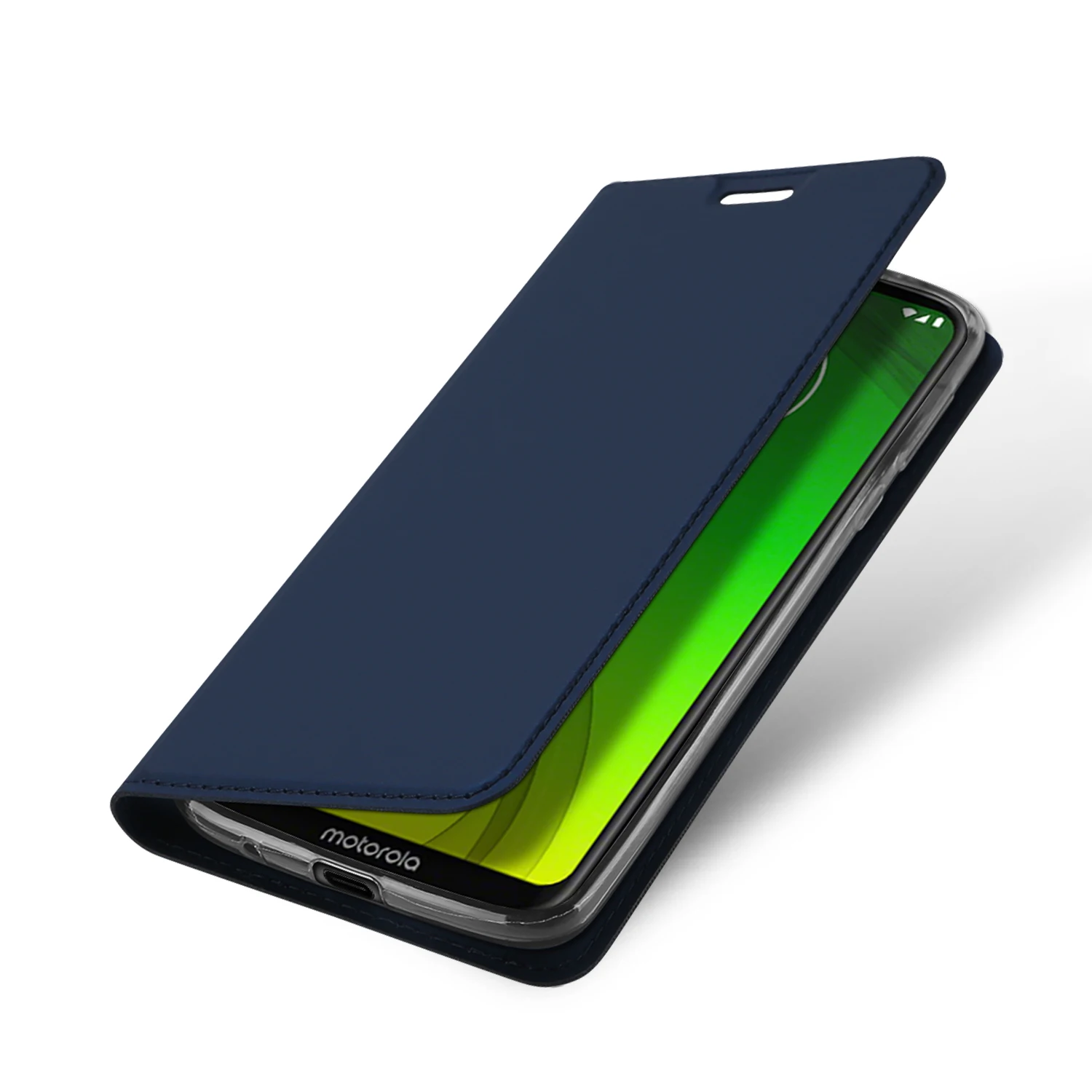 Роскошный чехол-книжка из искусственной кожи с откидной крышкой для Motorola Moto G7 Power