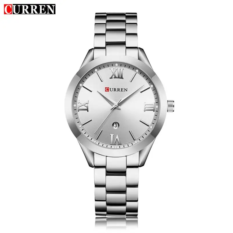 Silver CURREN золотые часы женские часы дамские 9007 сталь женские часы браслет женские часы Relogio Feminino Montre Femme - Цвет: Silver