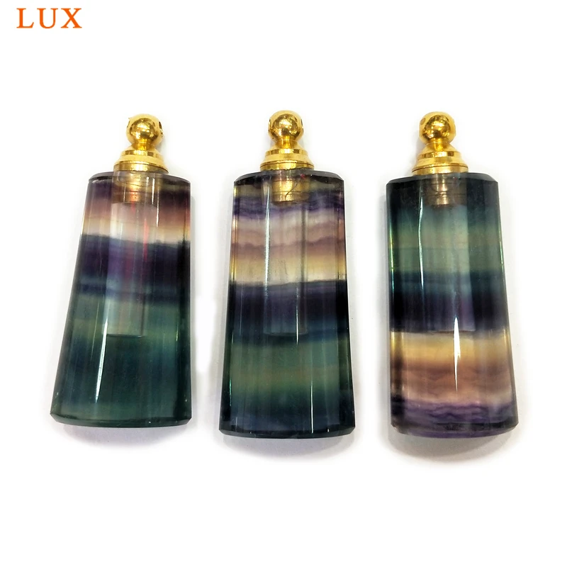 

Natural Fluorite Essential Oil Diffuser Perfume Bottle Pendant Stone charm Aromatherapy jewelry Graduation Gift Bridesmaid gift
