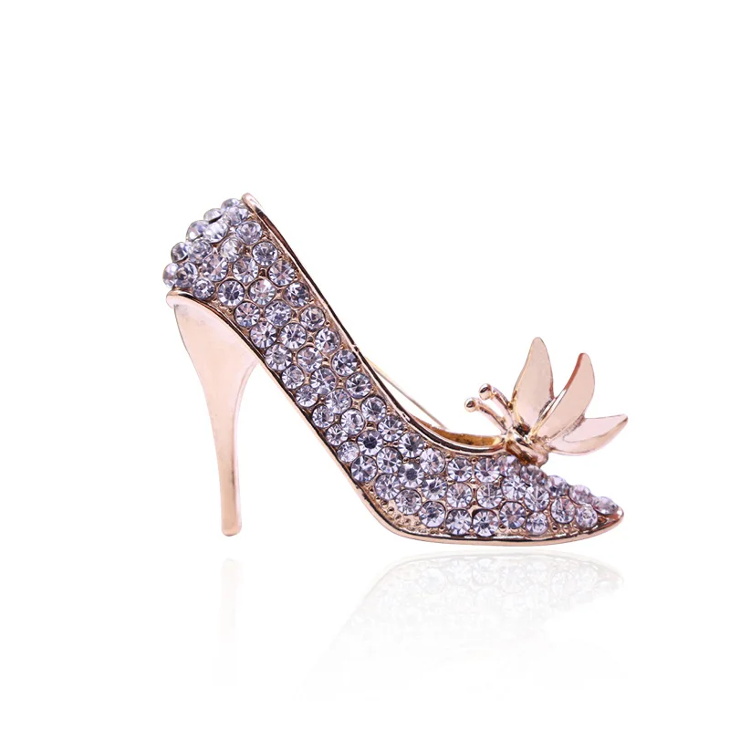 2019 очаровательные брошь на высоком каблуке для обуви воротник с кристаллами