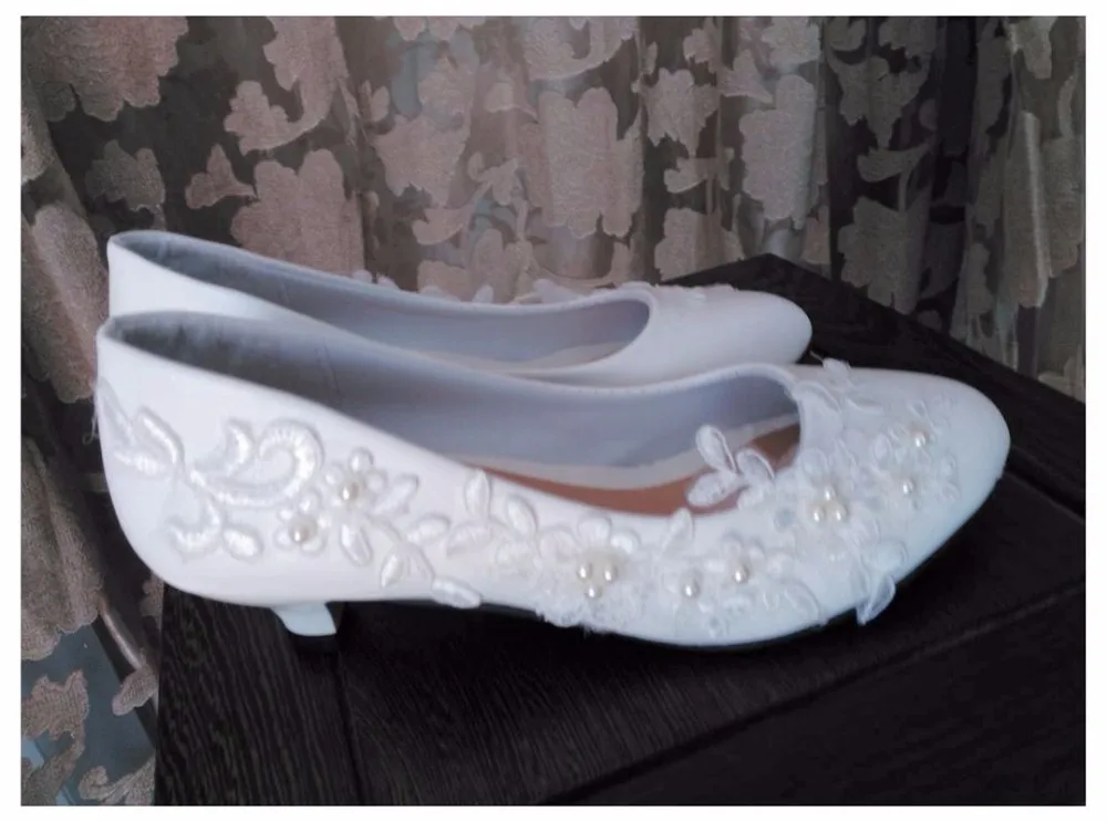 Женские свадебные туфли с кружевом и жемчугом большие размеры|pearl wedding shoe|dress shoes