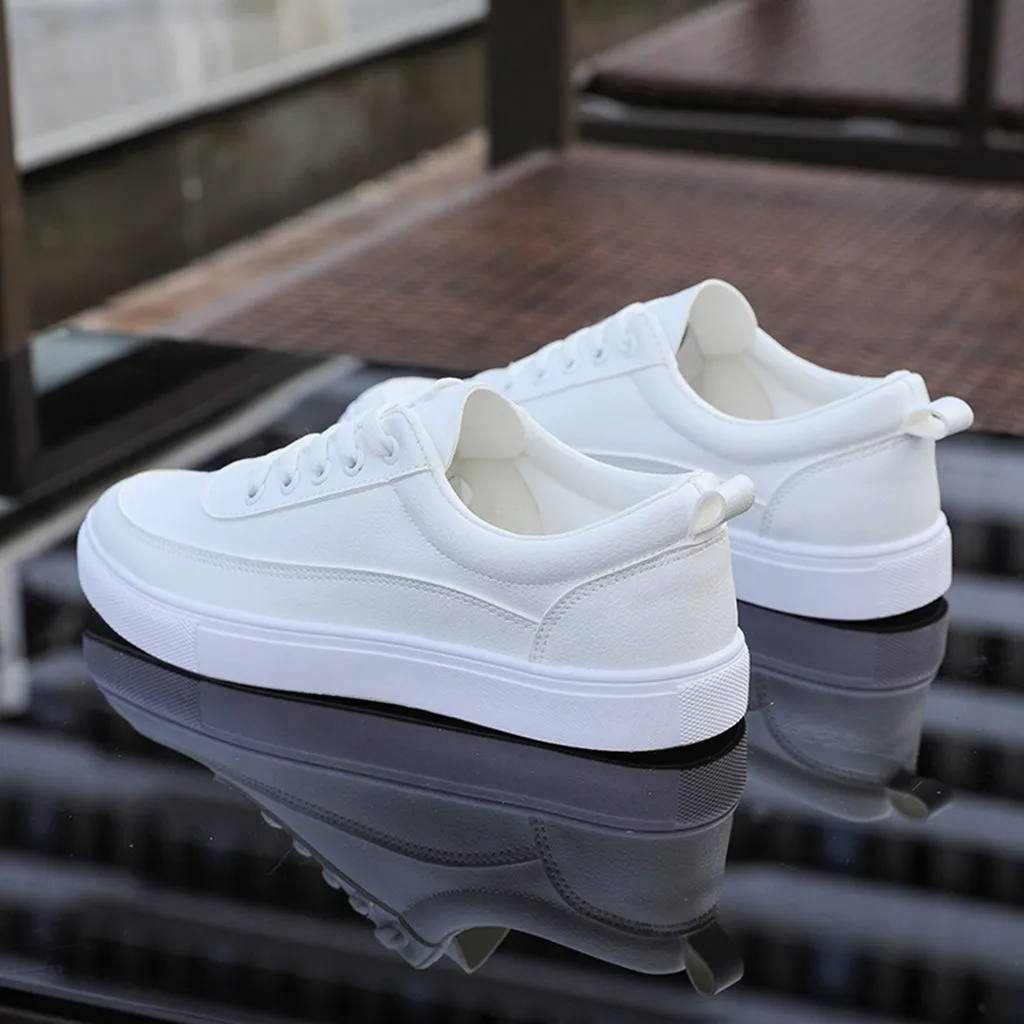 Мужские кроссовки; мужская повседневная обувь; удобные модные мужские лоферы на шнуровке; одноцветные кроссовки на плоской подошве; Студенческая обувь
