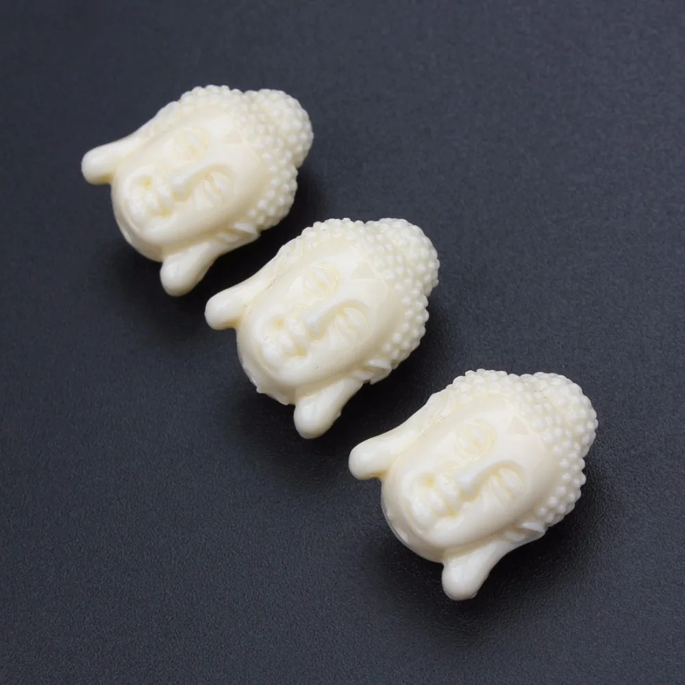 

10pcs/lot Bodhisattva Buddha head shape Cabochon Coral Beads White/Red Color Fit Bracelet & necklace For Jewelry Making