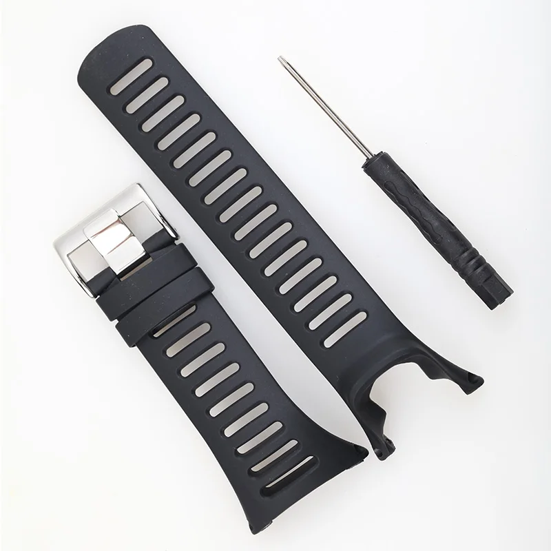 35 мм черная пряжка силиконовый ремешок для часов Ремешок SUUNTO Ambit 1 2 3 2R 2S Замена
