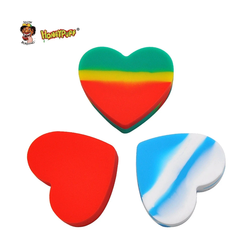 HONEYPUFF LOVE Heart Shape Wax Oil Jar 18 ML Volume FDA Silicone Container Big Nice Love Portable Size | Дом и сад