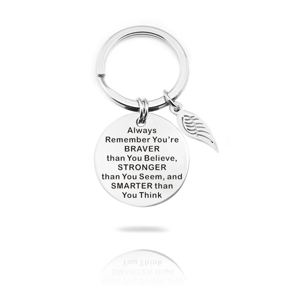 MYLONGINGCHARM 1 шт брелок из нержавеющей стали вдохновляющие подарки-всегда помните