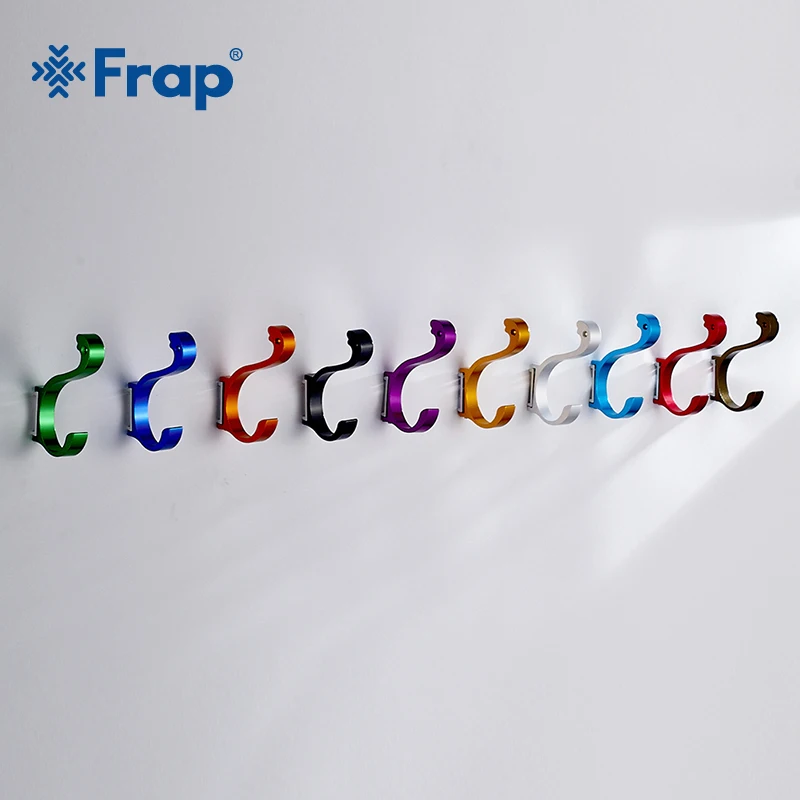 Цветные настенные крючки Frap вешалки для одежды ванной кухни алюминиевые