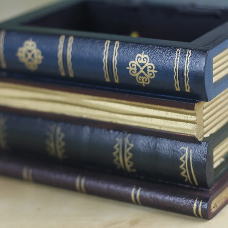 Античный стиль книга Тип Резиновая коробка для ювелирных изделий туалетный