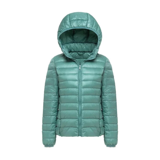 Новинка 2018 брендовая куртка пуховик на 90% белом утином пуху для женщин осенне