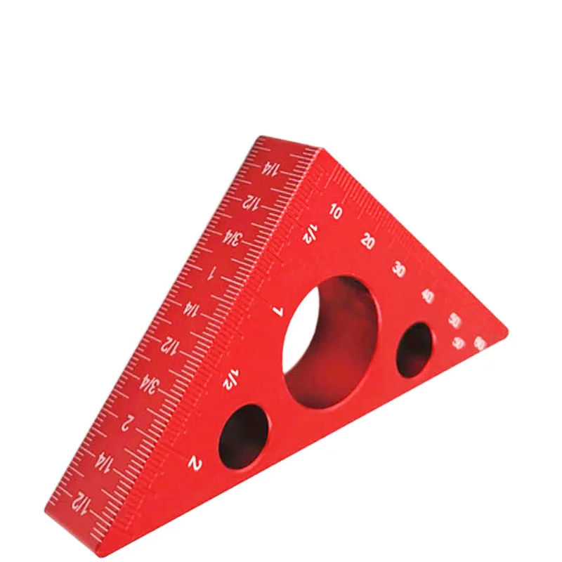 

High Quality Precision Woodworking inch metric Triangle Ruler Carpenter's Workshop Woodworking aluminum Height ruler square tool